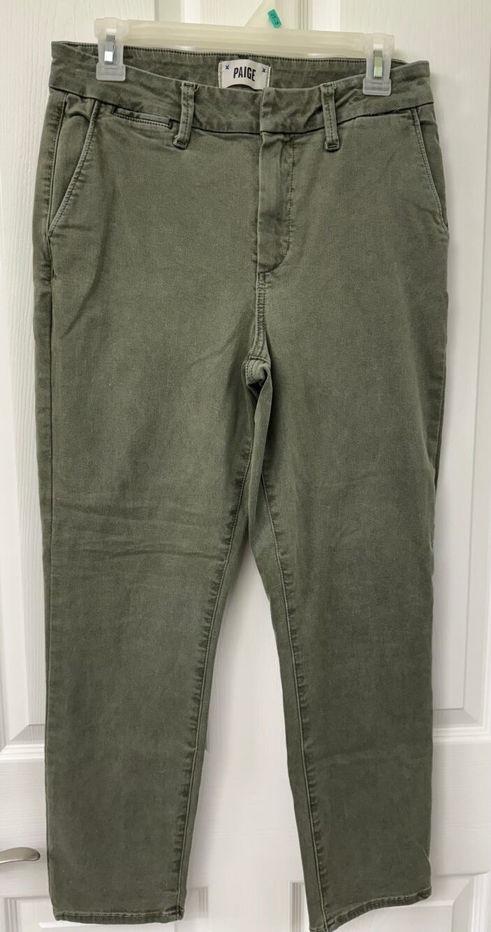 Paige Drew Olive green denim jeans size 29 Romy